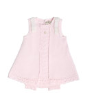 Sleeveless Knit Cotton Dress w/ Bloomers, Pink, Size 3M-2