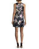 Sleeveless Floral-Print Shift Dress