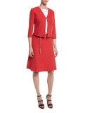 Cavalla Knit A-Line Skirt, Hibiscus/Multi