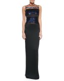 Sleeveless Gown W/ Fish Scale Sequins