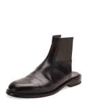 Leather Cutout Boot Sandal, Black
