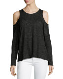 Nelly Cold-Shoulder Top, Black