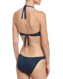 Halter Bikini Top w/Ring, Navy