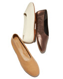 Maxwell Metallic Leather Flat, Bronze