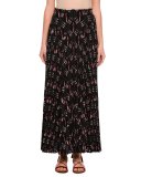 Love Blade Tea-Length Pleated Skirt, Black