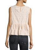 The Peplum Tank With Inside Binding, Rosedust
