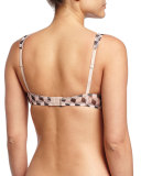 Encens'moi Printed-Tulle Banded Demi Bra, Graphic