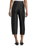 Anderson Belted Wide-Leg Pants, Black