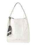Medium Soft Leather Tote Bag, White