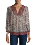 Emryn Paisley Floral Georgette Top