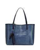 Erica Crocodile Shopper Tote Bag