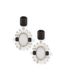 Baguette-Trimmed Crystal Drop Earrings