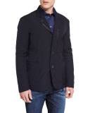 Lightweight Water-Resistant Zip Jacket, Navy