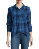 The Modern Prep School Shirt in Windowpane Check, Blue