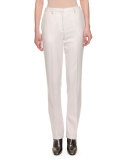 Slim-Leg Cashmere Pants, Mist Melange