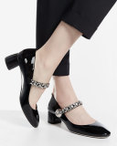 Jewel-Strap Mary Jane Pump, Black