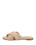 Edgedout Crisscross Fringe Slide Sandal