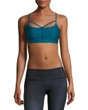 Bound Strappy Low-Impact Sports Bra, Teal