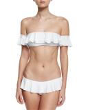 Sirolo Italian Solid Ruffle Swim Bottom