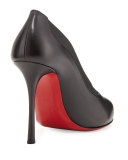 Toot Couverte Leather 100mm Red Sole Bootie, Black