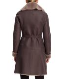 Reversible Shearling Belted Stroller Coat
