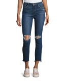 Hoxton Stagger-Hem Ankle Peg Jeans, Deedee