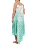 Southbay Crocheted-Lace Coverup Dress, Mint Ombre