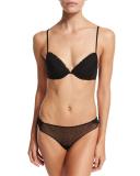 Plumetis Thong, Black