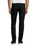 Slim Skinny-Leg Denim Jeans, Black