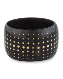 Mfalme Dotted Dark Horn Bangle Bracelet