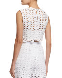 Ruby Crocheted-Lace Crop Top