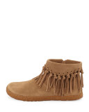 Shenendoah Fringe Ankle Boot, Dark Chestnut