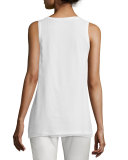Debardeur Jersey & Georgette Tank, Ivory