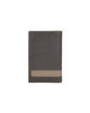 Lettering Stripe Card Holder/Wallet, Brown