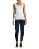 Cashmere Jog Pants with Chain Trim