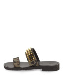 Men's Studded Camo Canvas Strap Sandal