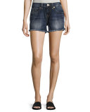 Kori Cutoff Boyfriend Shorts, Oceana Blue (Indigo)