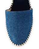 Dandy Denim Espadrille Wedge Sandal, Blue