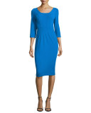 3/4-Sleeve Body-Conscious Dress 