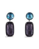 Grisaille Earrings with Black Orchid and Hampton Blue Topaz