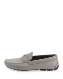 Men's Saffiano Logo Driver, Gray
