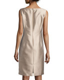 Faith Scoop-Neck Sleeveless Dress, Umber