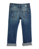 Harper Distressed Boyfriend Jeans, Meerkat, Size 7-16