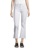 Mid-Rise Cropped Flare-Leg Jeans, Bright White