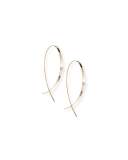 Small Flat Diamond Hoop Earrings