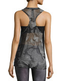 Sheer Camo Burnout Muscle Tee, Gray