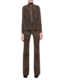 Cheetah-Print Turtleneck Sweater, Date/Steppe
