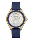 Cape Topaz Watch w/Silicone Strap, Navy