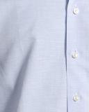 Cotton-Linen Wrinkle-Resistant Sport Shirt, Light Blue