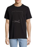 Scissors Football-Fit T-Shirt, Black